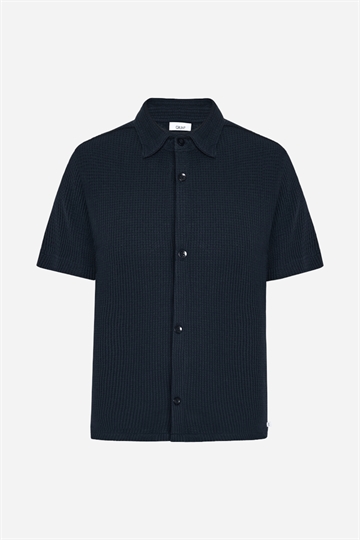 Grunt Alfred Waffle Shirt - Marinblå